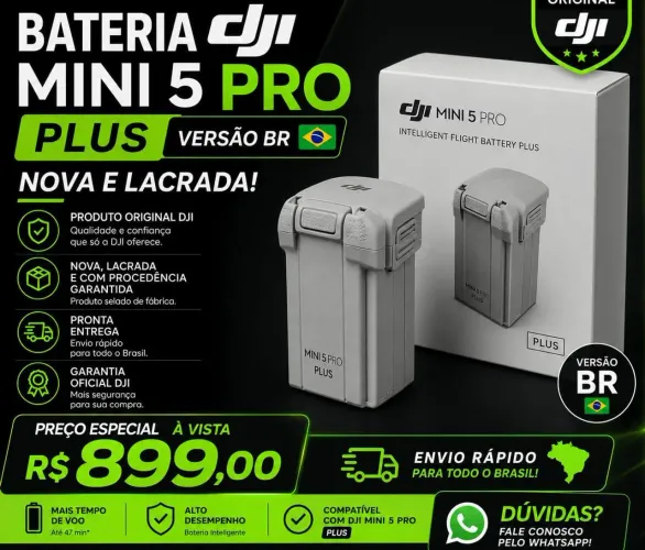 Bateria Dji Mini 5 Pro ( Plus) NOVAS/ DJI MINI 5 PRO/DJI MINI 4 PRO  - EM ATÉ 18 VEZES 