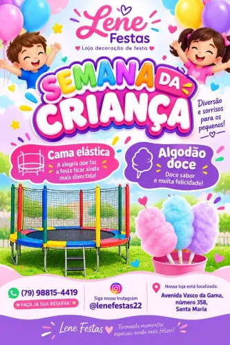 Algodão doce e pula pula