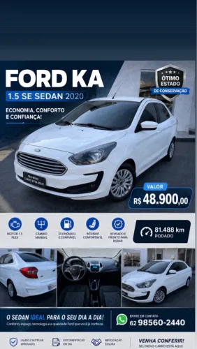 Ford KA 1.5 Sedan SE 12V Flex 4P Mec. 2020