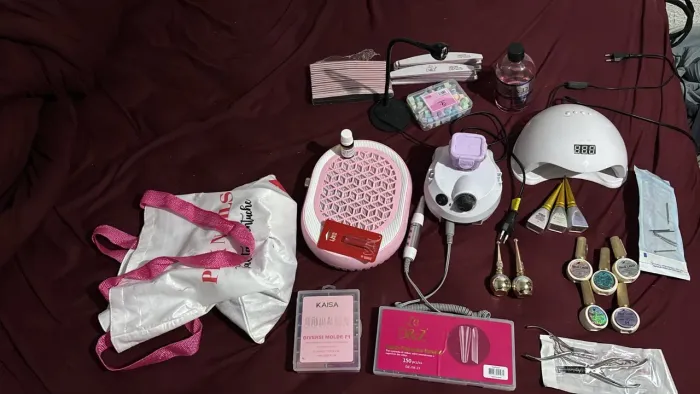 Kit iniciante completo nails design, manicure, nails artes, molde f1, unha e afins