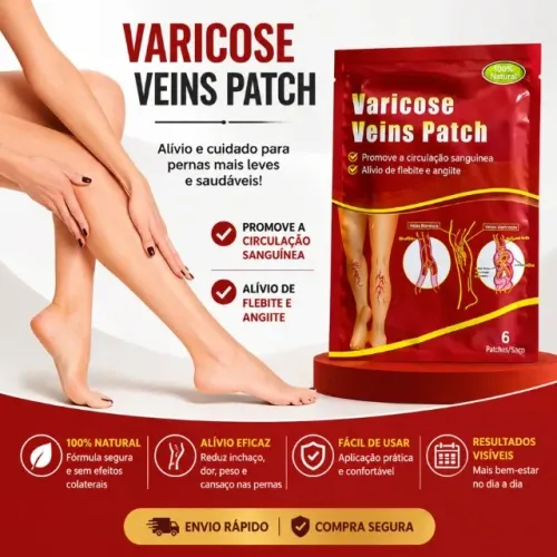 Kit Adesivos Auxilia As Varizes Vasos E Veias Diminuição Alívio de Pernas Cansadas