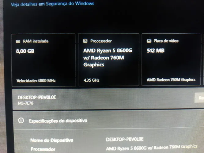Cpu Ryzen 5 8600g