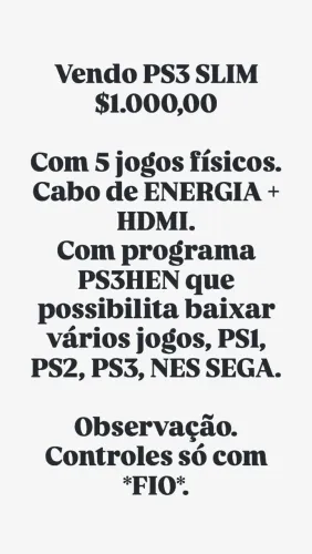 Vendo PS3 
