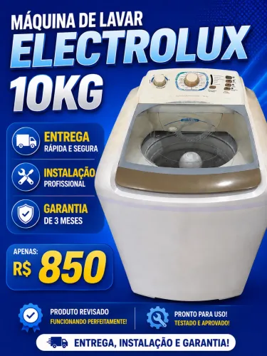 Máquina de lavar Electrolux 10kg - Entrego