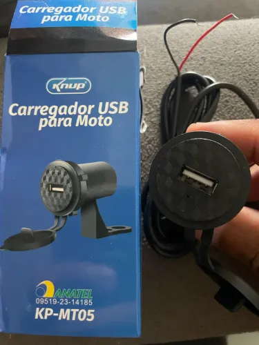 Usb carregador para moto via bateria