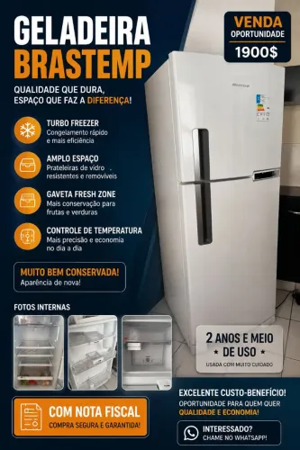 Geladeira Brastemp usada nova