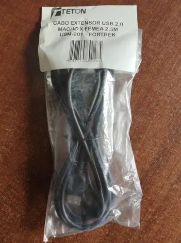 Cabo Extensor USB 2.0 Macho x Fêmea 2,5M USM-201 - Fortrek