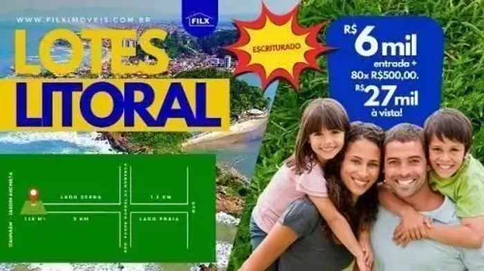 Terreno a Venda com entrada facilitada na praia Itanhaém Litoral Sul de SP