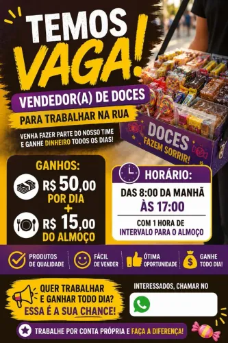 Venda de doce na rua