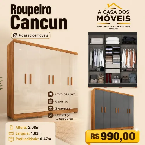 Guarda roupa Cancún