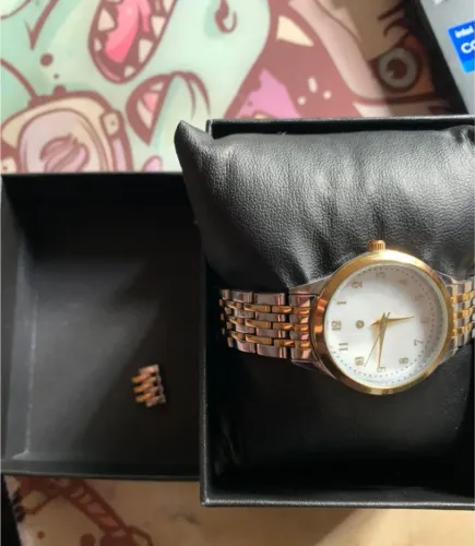 Relógio Analógico Feminino Chilli Beans Metal Prata Dourado