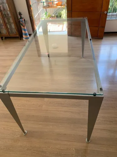 Mesa Tok Stok tampo em vidro