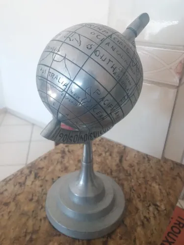 Globo terrestre inox