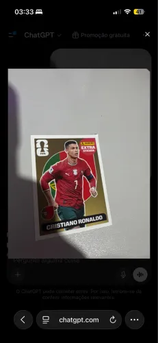 Figurinha cr7 gold