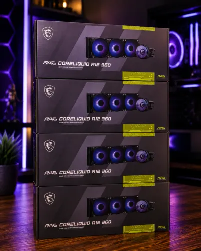 Water Cooler MSI MAG Coreliquid A12, ARGB, 360mm, Intel e AMD, Preto