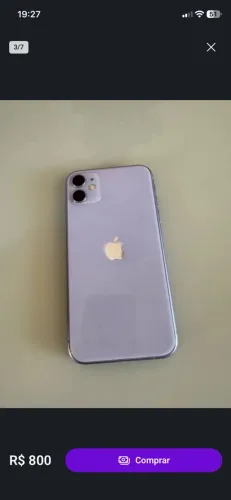 iPhone 11 lilás 64 gigas bateria 69%