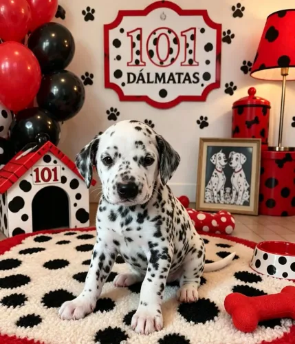 2 fêmeas Dálmatas Puras estão com 1 mês