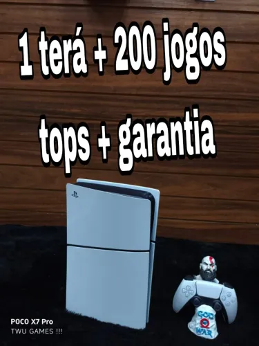 PS5 slim + 200 jogos tops 