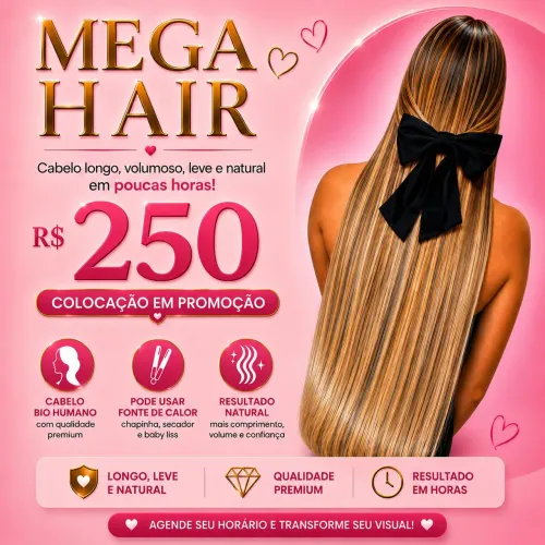 Mega hair promoção são Vicente