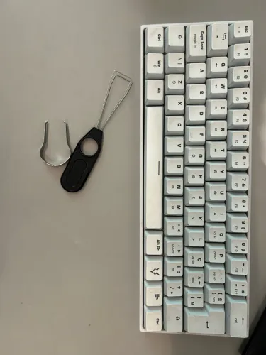 Teclado Mecânico Husky Blizzard 60% RGB Branco(sem nenhum fio)