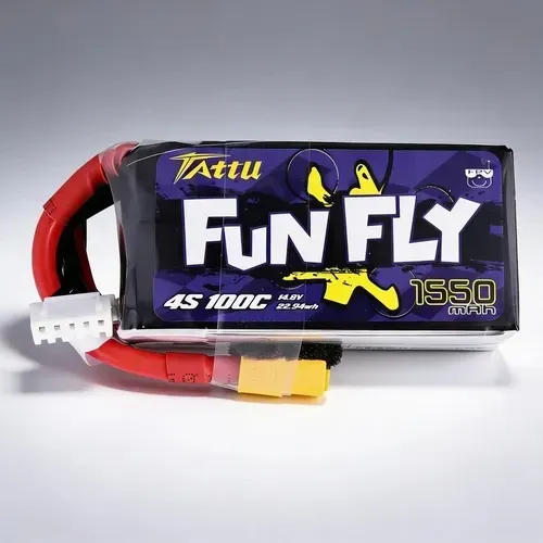 Bateria Tattu Funfly 4S 1550mah 100c xt60
