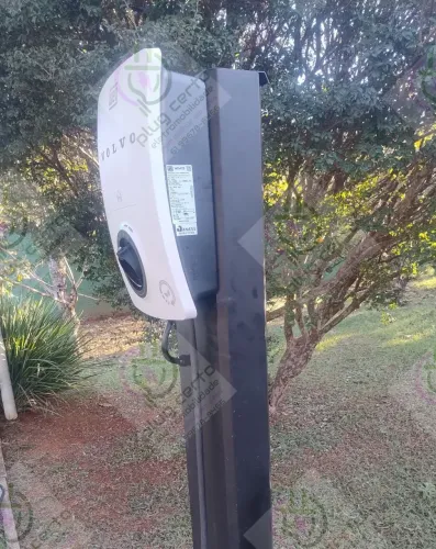 Pedestal suporte totem para carregador veicular Wall box 