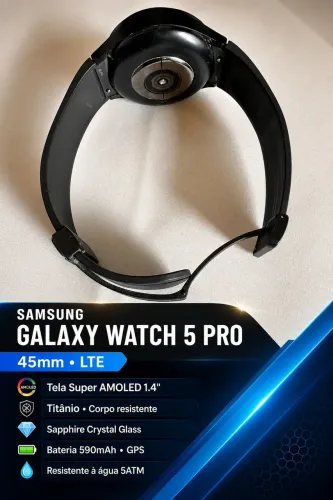 Smartwatch Galaxy Relógio Samsung Watch 5 PRO 45mm