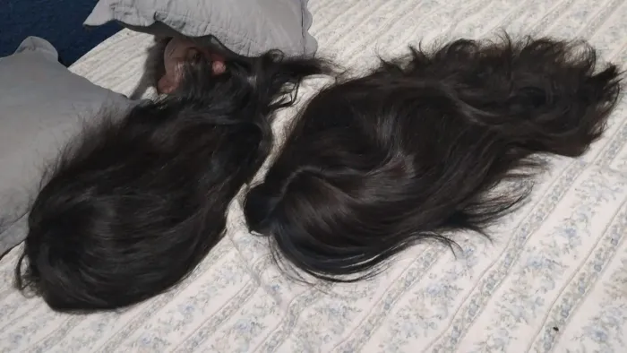  2 Perucas de cabelo humano 