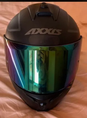 Capacete Axxis Draken Seminovo com duas viseiras
