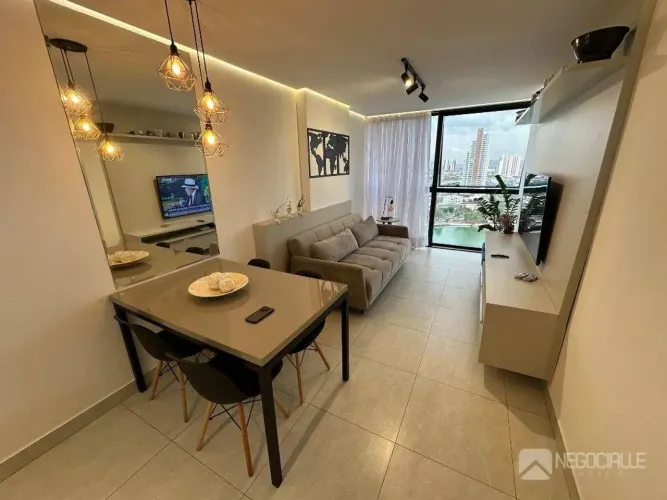 Flat com 1 dormitório à venda, 49 m² por R$ 425.000,00 - Centro - Campina Grande/PB