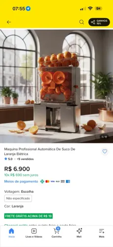 Espremedor de laranja profissional (troca e venda)