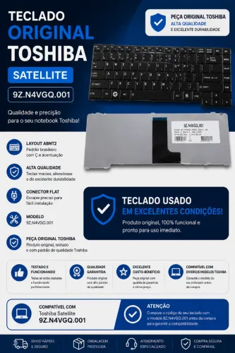 Teclado Original Toshiba Satellite 9Z.N4VGQ.001