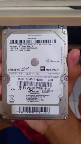 Vendo hd seminovo 500gb