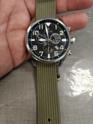 JAGUAR SWISS MADE J03CBSLO1 - 44mm Safira Cronógrafo - DE R$4.000 POR R$1.900