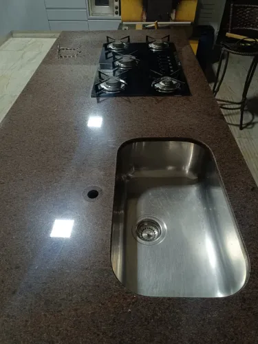 ILHA COZINHA BANCADA com COOKTOP