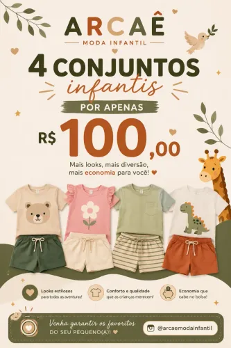 4 conjuntos infantis promocional