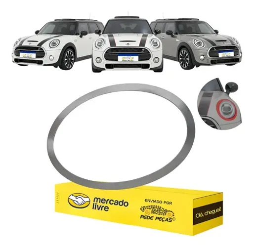 Moldura Farol Esquerdo Mini Cooper 2014 15 16 A 2020 Cromada