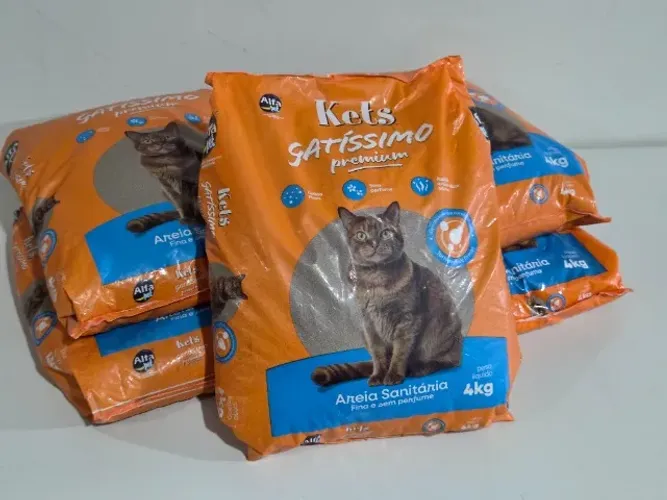 Areia Sanitária Premium Kets Gatissimo 20 kg Para Gatos