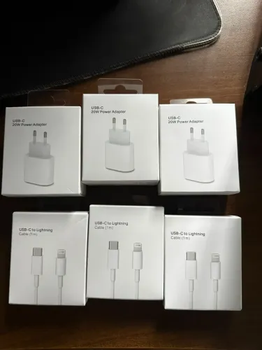 Kit com 3 carregadores para iPhone 11, 12, 13, 14