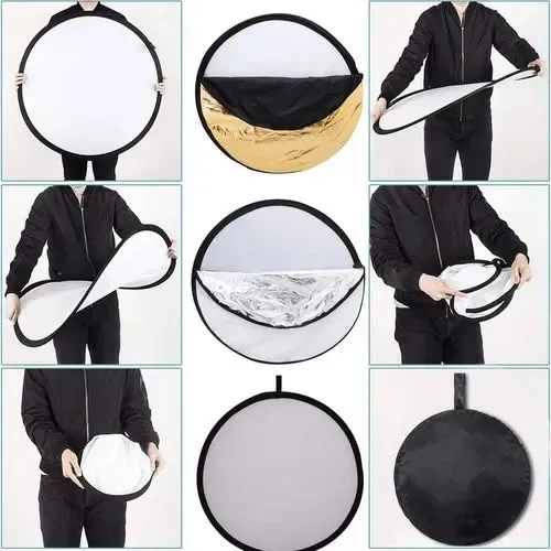 Rebatedor Fotográfico 5 em 1 | Refletor e Difusor Portátil
