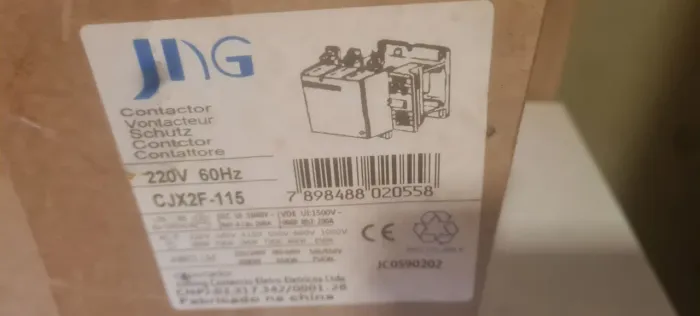 Chave contator 115A jng bobina 220v
