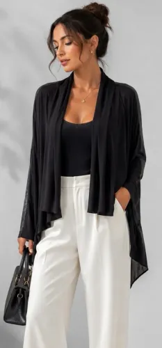 Cardigan preto tam 38 detalhe resinado LZ-KLUB