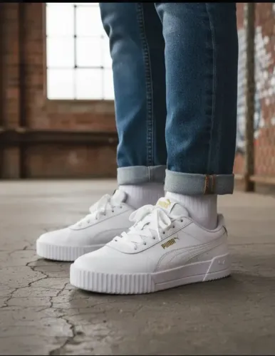 Tênis Puma Carina Com Detalhes Dourados 37