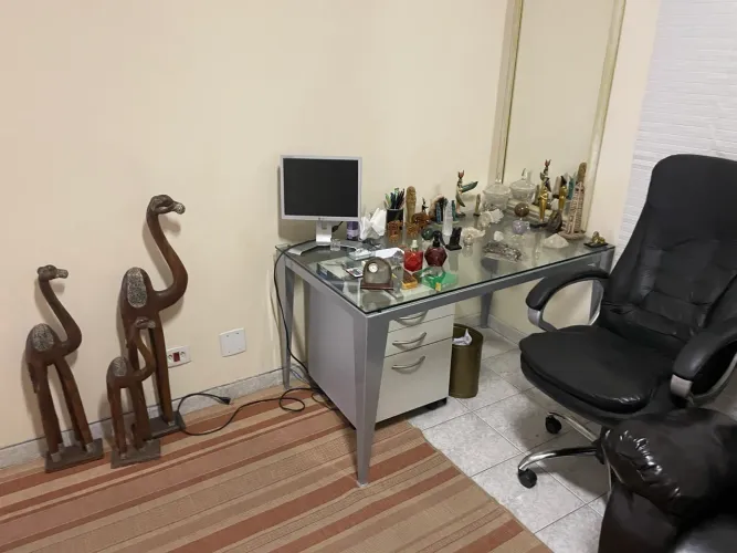 Mesa tampo vidro Tok Stok