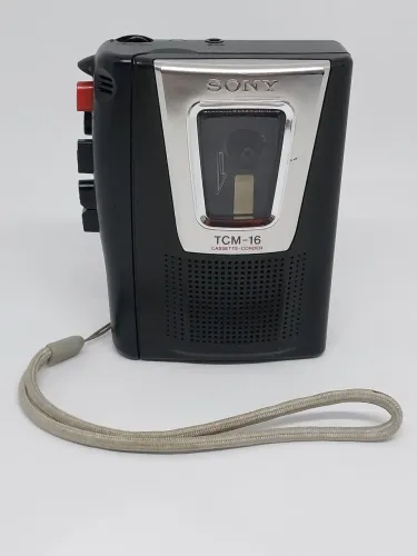 Gravador Cassete Sony TCM-16 Pressman - Relíquia Vintage Anos 90 Original muito bonito