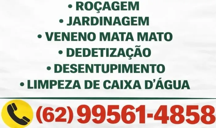 Manutenção de jardim / corte de grama / limpeza de calçada e meio fio etc..