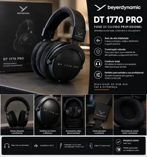 Beyerdynamic DT 1770 Pro (Novo) (Na Case)