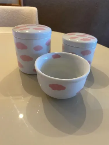 Kit higiene nuvem rosa