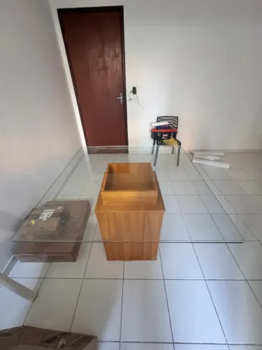 Mesa de vidro temperado 1,0x1,0