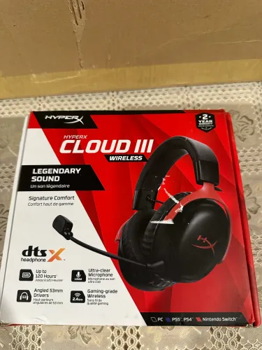 Headset Gamer HyperX Cloud III, DTS, Drivers 53mm, USB, PC, PS5, PS4, XBOX